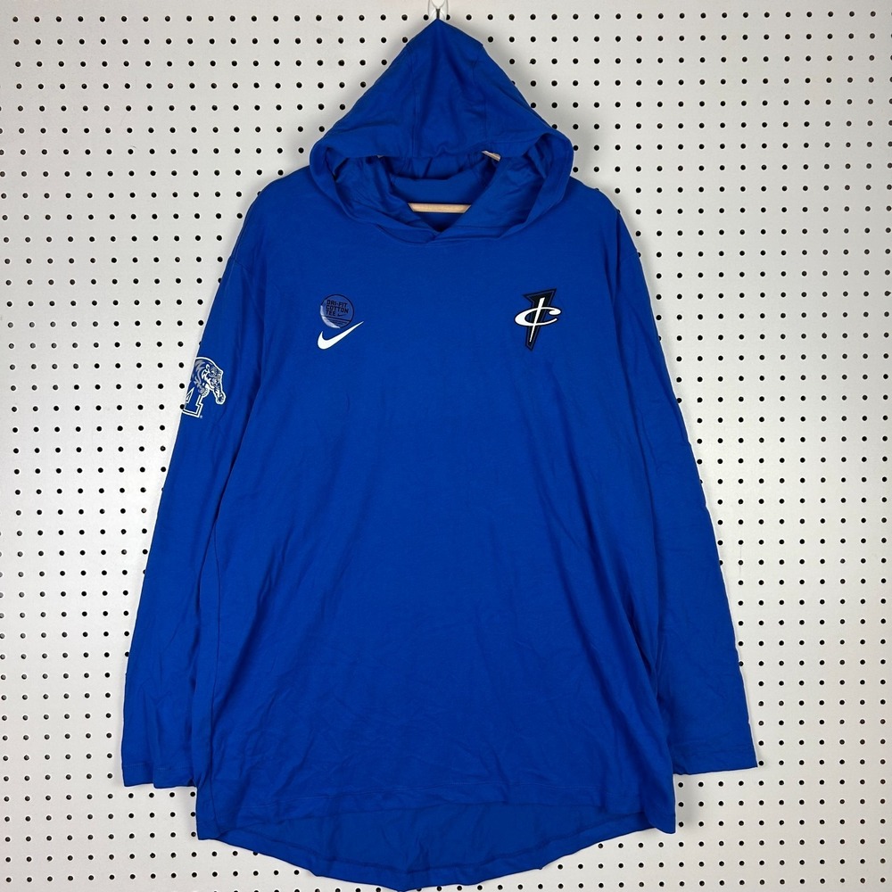 Nike 1 Cent Memphis Tigers Hoodie XL Blue Basketball Team Issued Penny NWT LW